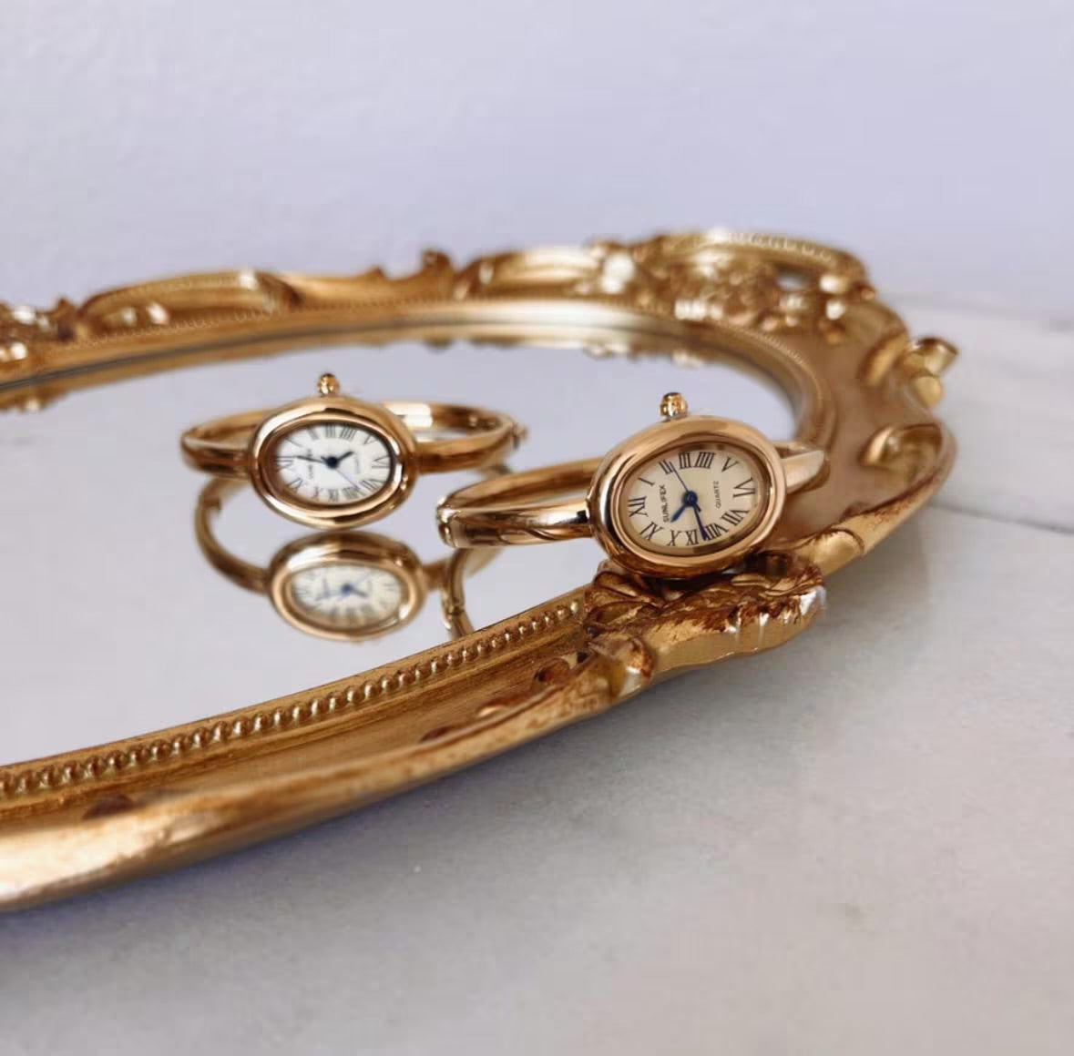 Gold and silver bangle watch | Vintage inspired