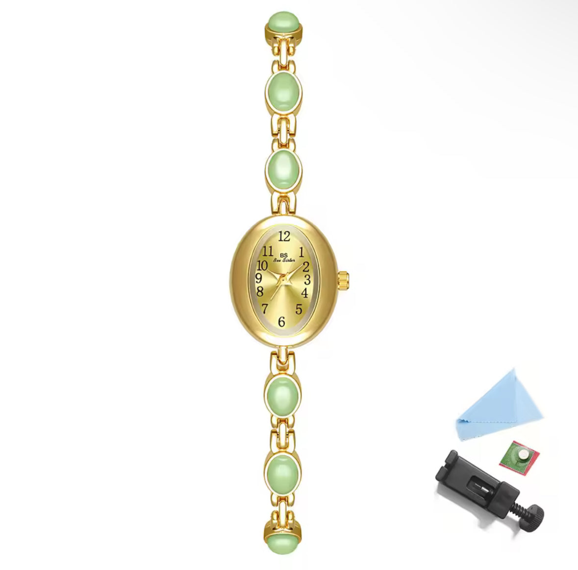 Vintage dainty gold gemstone Watch