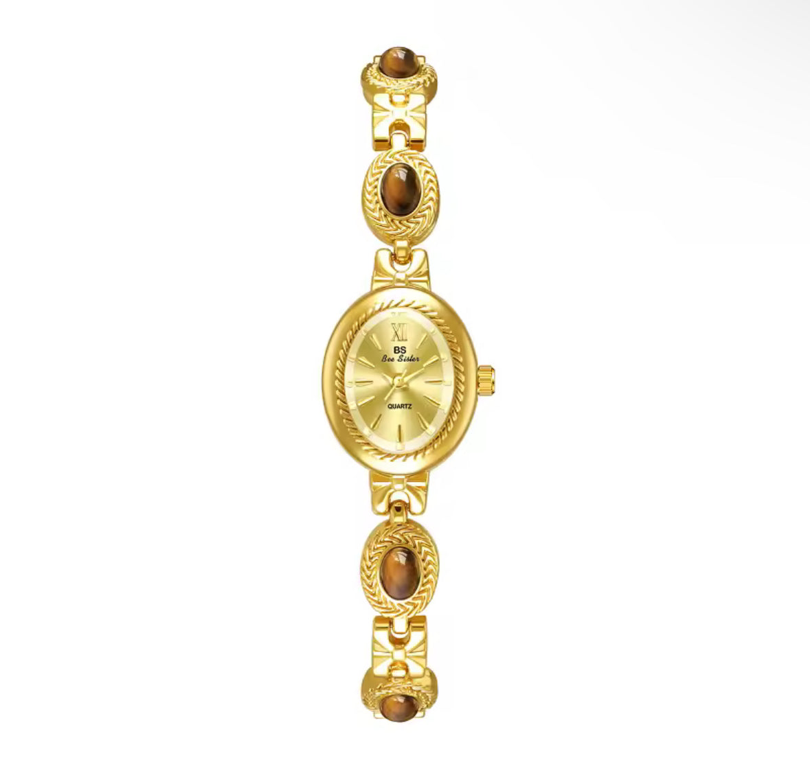 Vintage dainty gold gemstone Watch