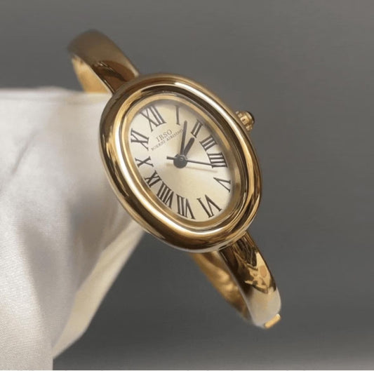Gold bangle watch watch | Vintage inspired