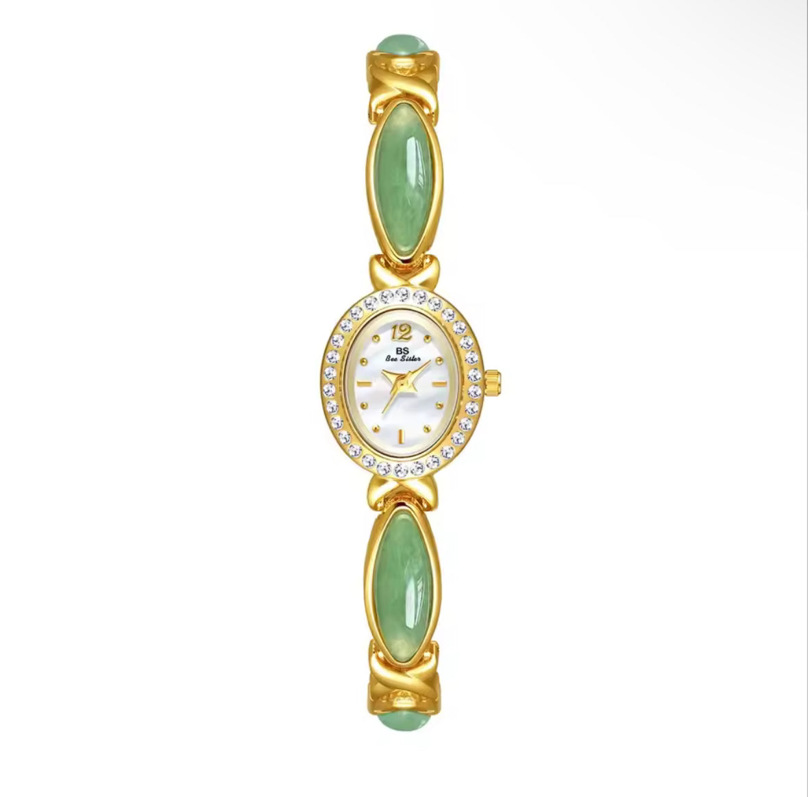 Vintage dainty gold gemstone Watch