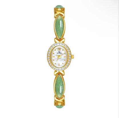 Vintage dainty gold gemstone Watch