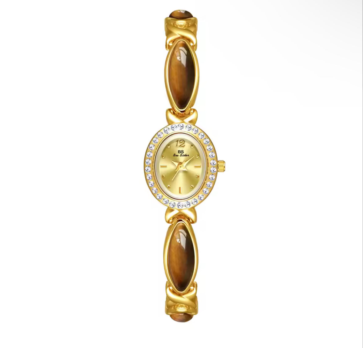 Vintage dainty gold gemstone Watch