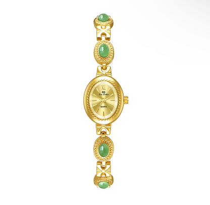 Vintage dainty gold gemstone Watch