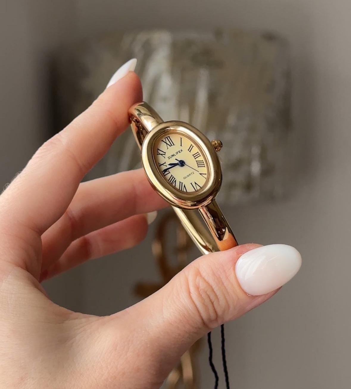 Gold and silver bangle watch | Vintage inspired
